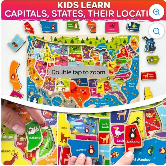 QUOKKA Wooden Puzzles for Kids – Educational Wood Puzzles NEW - Picture 4 of 11